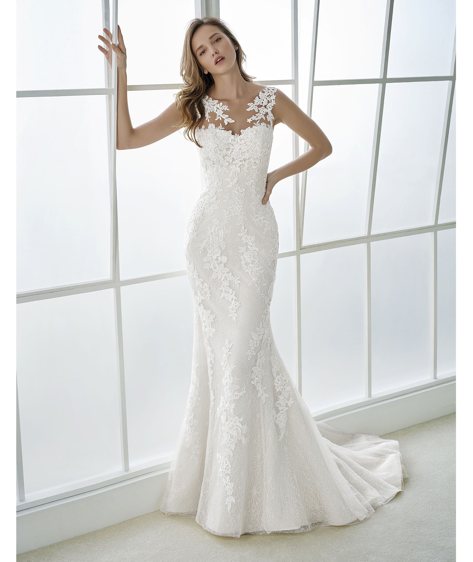 Robe sirène en dentelle